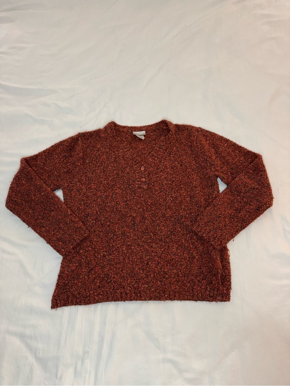 Fashion Bug Rust Heathered Crewneck Sweater